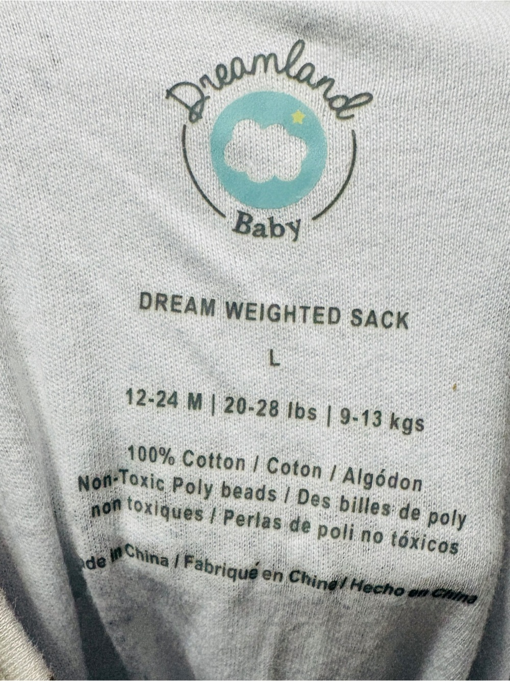 NWT Large Dreamland Baby Weighted Sleep Sack (Rare Discontinued Pattern) - Picture 3 of 3